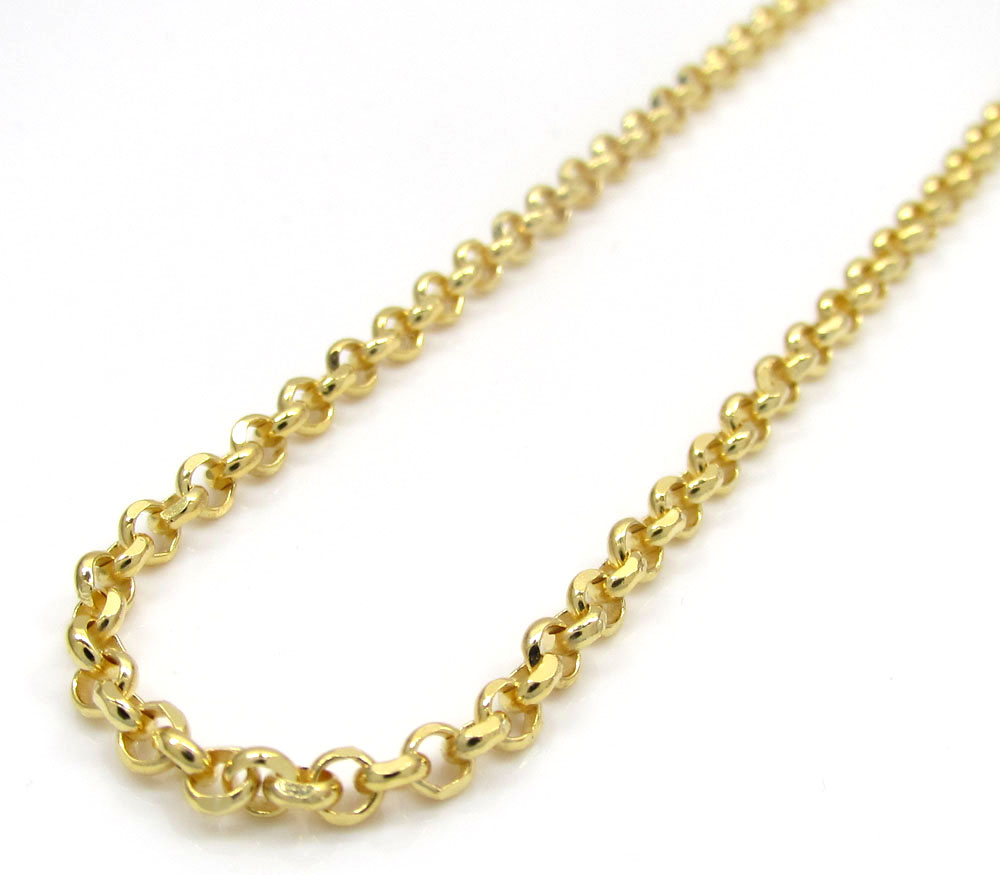 Buy 10k Yellow Gold Hollow Rolo Chain 18-22 Inch 2.5mm Online at SO ICY  JEWELRY