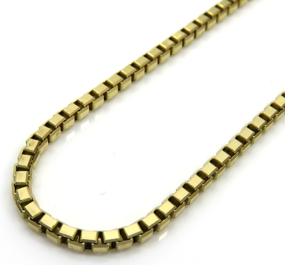 Buy 14k Solid Yellow Gold Bevel Cut Box Chain 20 22 Inch 2mm Online At So Icy Jewelry 2977