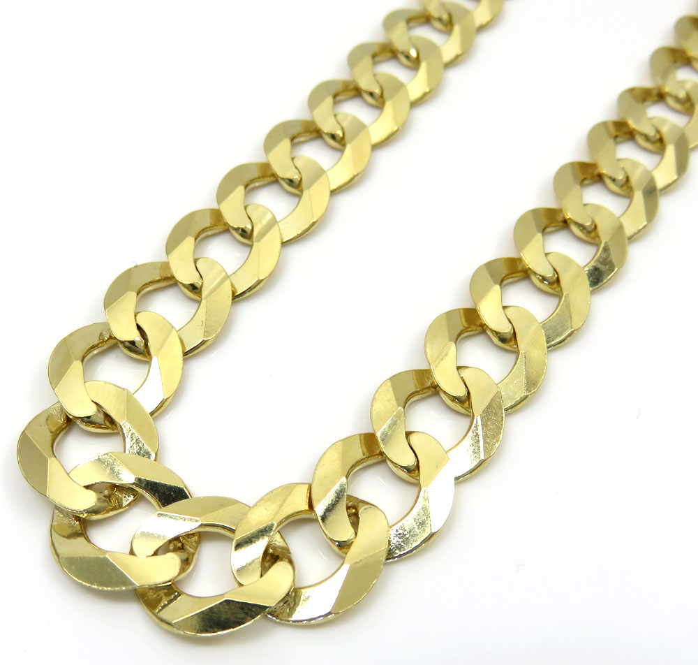 Buy 14k Yellow Gold Solid Cuban Link 