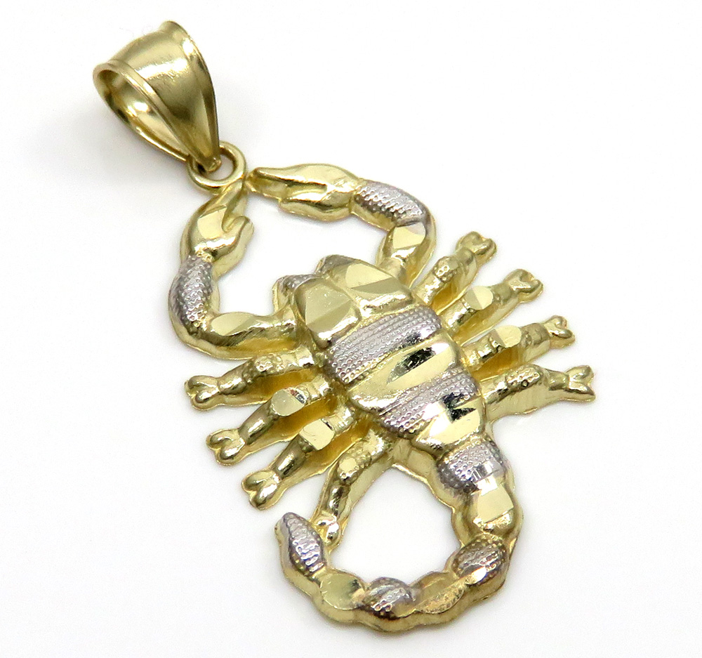 Buy 10k Two Tone Yellow Gold Small Scorpion Pendant Online at SO ICY ...