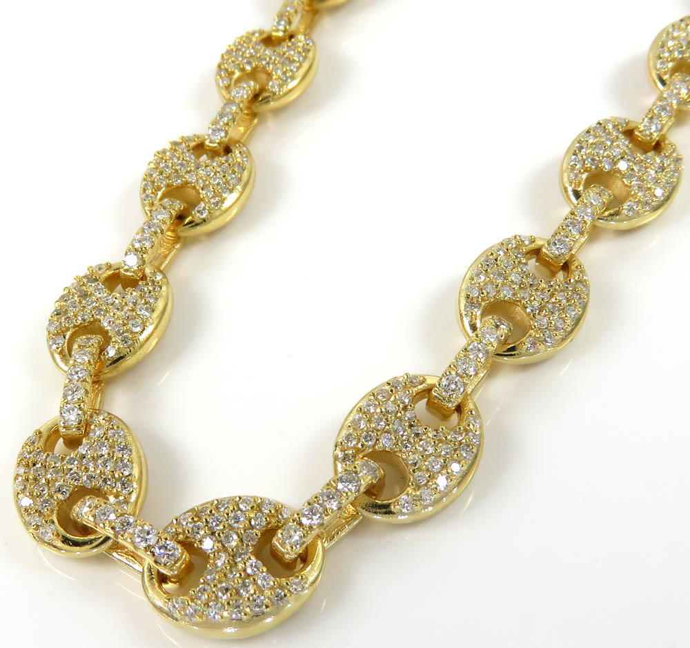 14k HOLLOW Real Yellow Gold Puffed Mariner Gucci Link Chain 5-9mm
